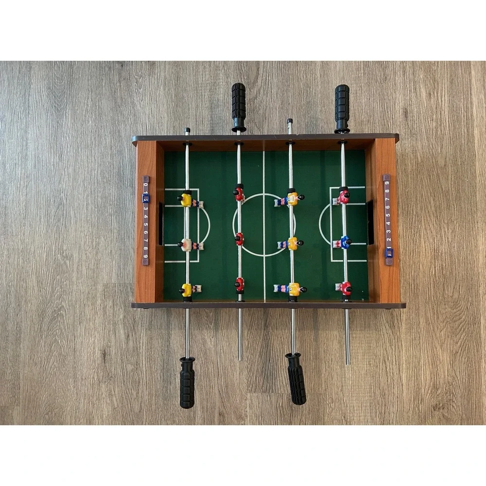Vintage‎ 20 Inch Mini Foosball Tabletop Game Soccer Kids Adults Brown Excellent